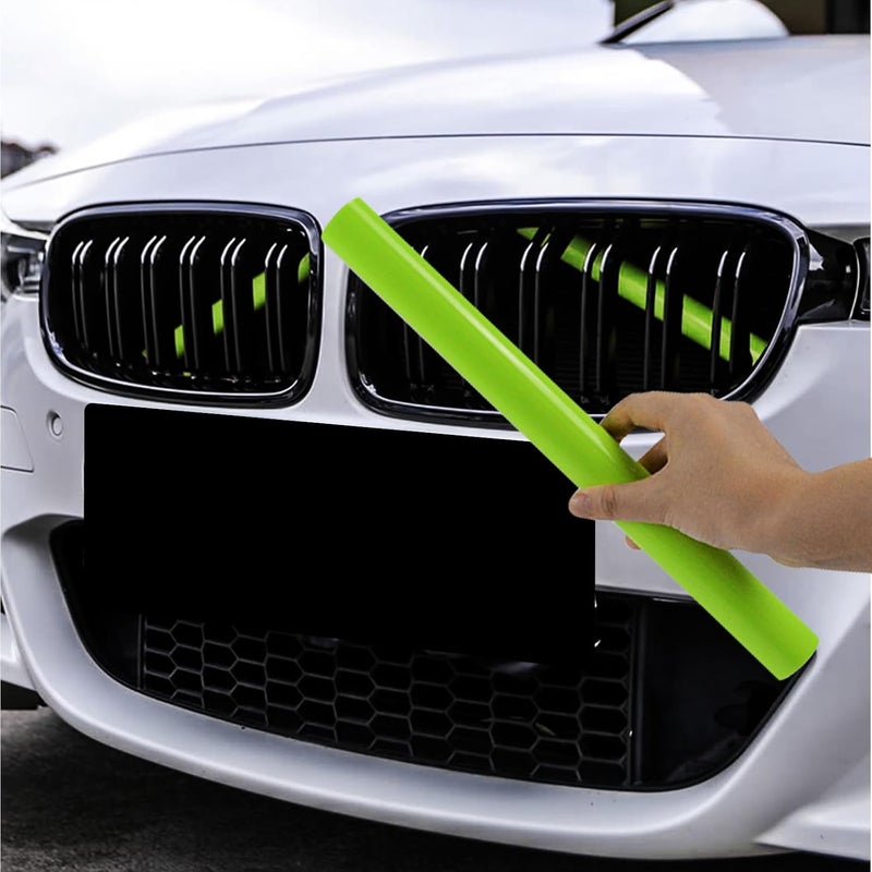 SHSBSCAR M-Sport V Brace Grille Inserts Stripes Trim, Compatible with BMW F30 F32 320 328 330 335 428 435 3/4 Series etc Front Grille Trim Stripes Cover (F30 Green) - Image 2